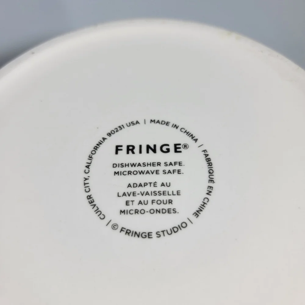 Fringe Studios California Set of 2 Cat-Themed Ceramic Bowls Colorful Cat Faces